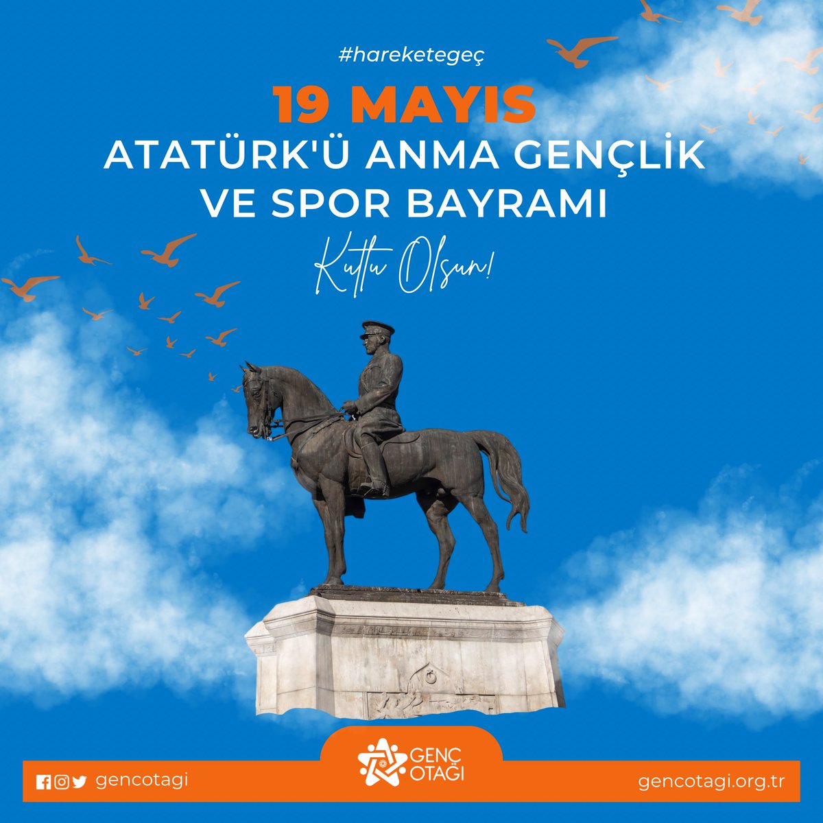 gencotagi's tweet image. 19 Mayıs Atatürk'ü Anma, Gençlik ve Spor Bayramı Kutlu Olsun!

#19Mayıs #19Mayıs1919 #19MayısGenclikveSporBayramı 
#hareketegeç #gençotağı