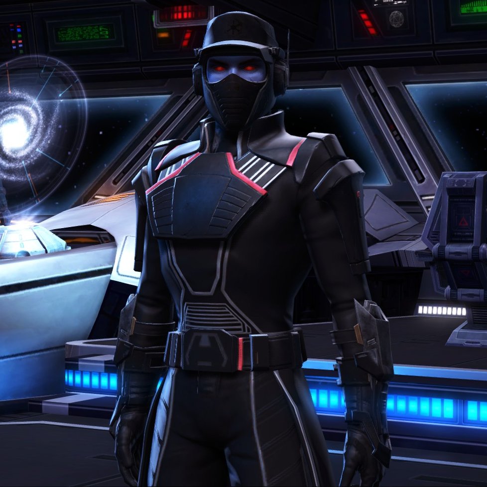 mordorgeist's tweet photo. #SWOTR Alturday! Hoped on my Agent Vyk'ram to finally get him to Dromund Kaas... Curse of a 100 Alts! Had to get his Imperial Agent #SpaceBarbie locked in before he traveled to the Capitol Planet! https://t.co/ys7ZhAZ06a