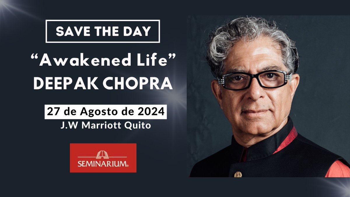 Looking forward to going back to Quito, Ecuador on August 27th for an event at the @JWMarriottQuito . We'll explore how an Awakened Life can wake you up to new levels of awareness. We will share innovative research into the quantum world that will unveil the breakthroughs