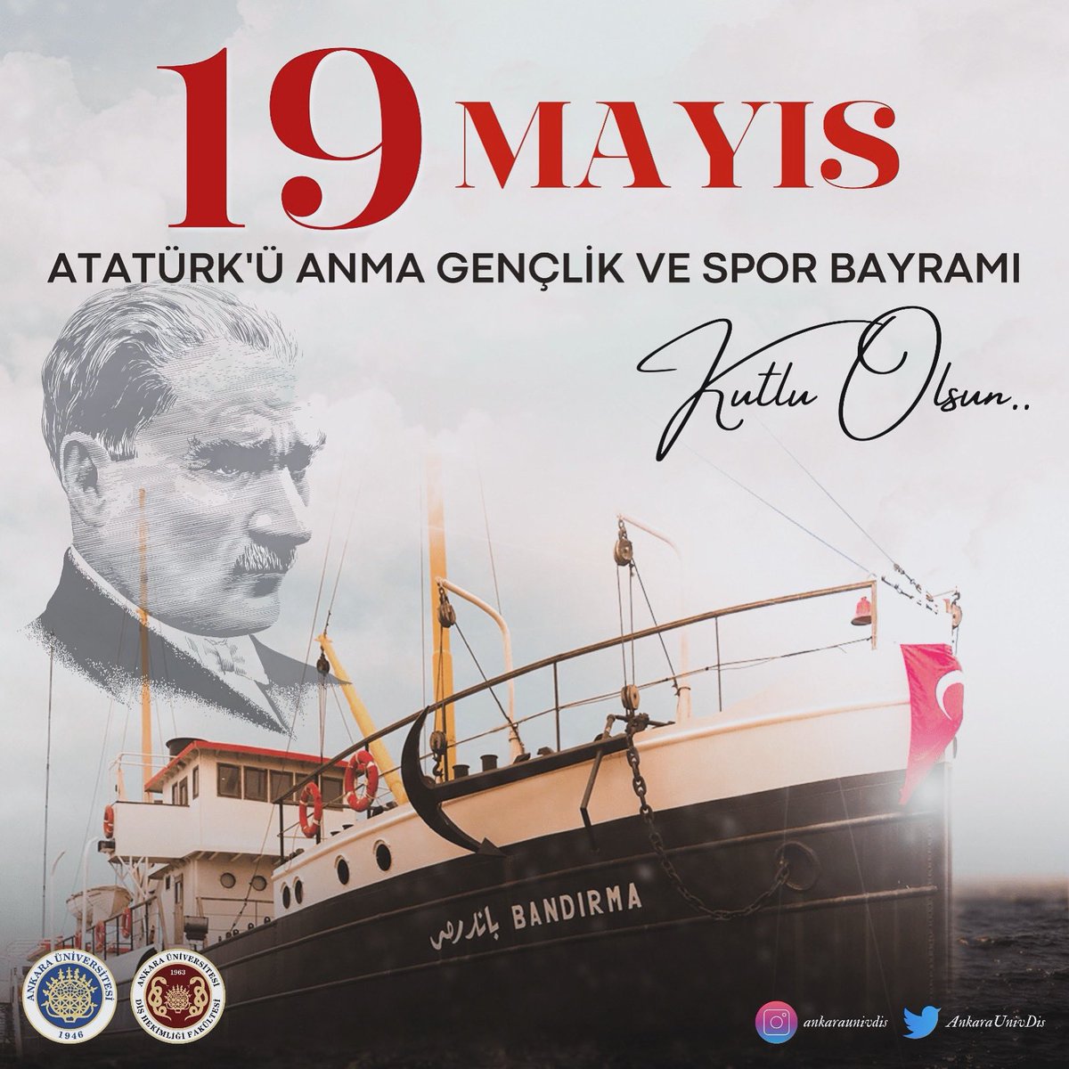 19 Mayıs Atatürk’ü Anma, Gençlik ve Spor Bayramımız Kutlu Olsun..