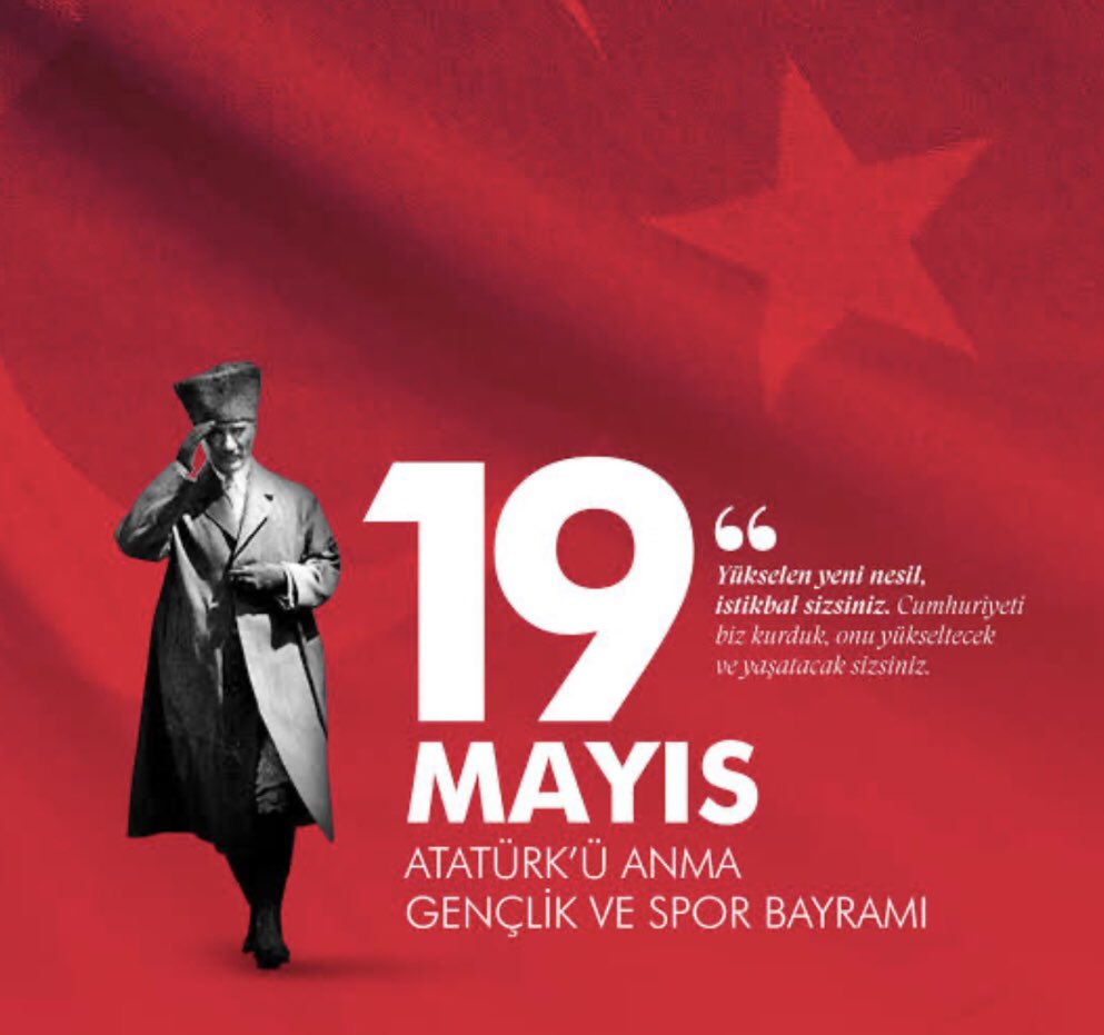 19 Mayıs 1919, “Ya istiklal ya ölüm!” #AtatürküAnmaGençlikveSporBayramı 🫡 🇹🇷