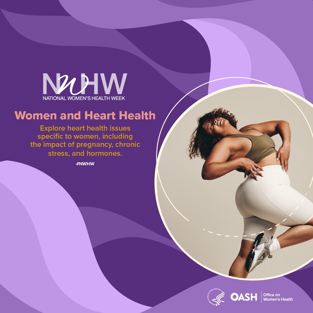 This #NWHW, take charge of your heart health! Schedule a checkup, discuss risk factors, and eat a #HeartHealthy diet. 💖@womenshealth go.nih.gov/3EWy7qk