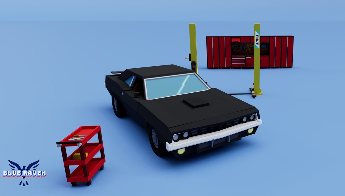 ✨GM✨
Blue RAven collection American Muscles 
#Charger #American #DodgeCharger #Plymouth #Barracuda #今日も楽しくクリエイト #DigitalModelCar #TheSandBox #voxel #車好き #voxedit