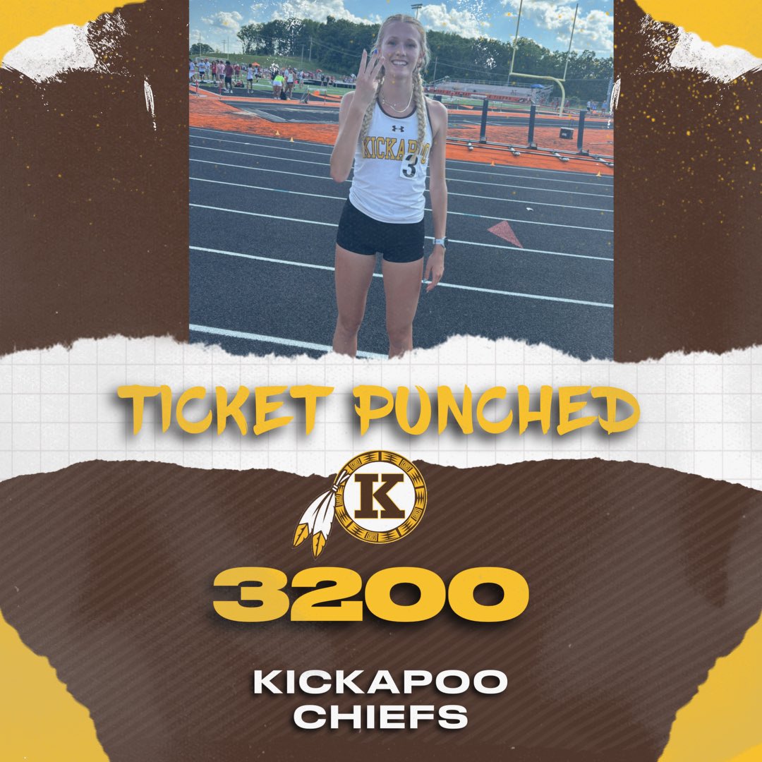 Alayna runs great and placed third. She will be representing the chiefs at the state championships. Way to go kid!