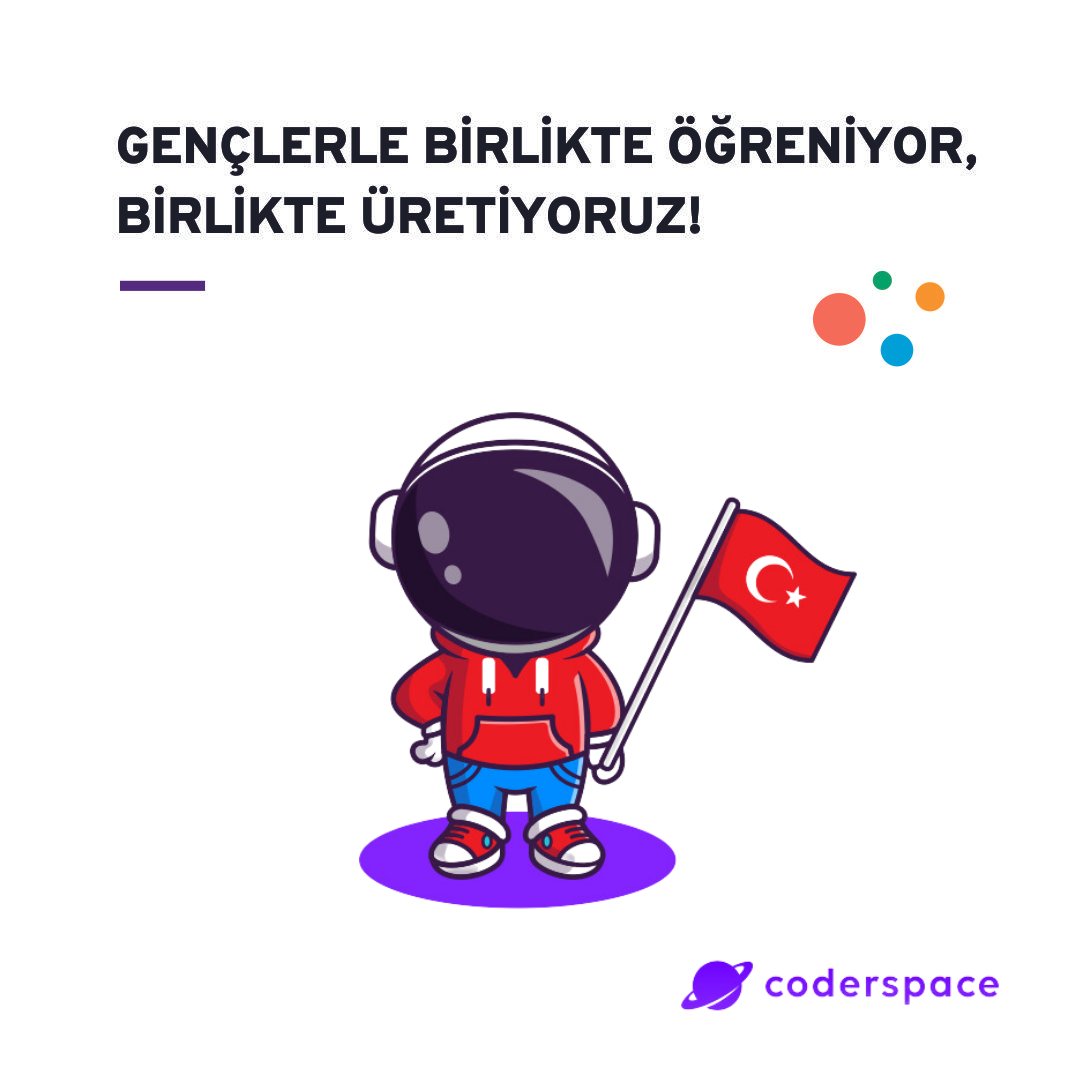 coderspace_io's tweet image. Hayalleri, azmi ve cesaretiyle fark yaratan gençlerimizi sonuna kadar destekliyor, 19 Mayıs Atatürk’ü Anma, Gençlik ve Spor Bayramı’nı kutluyoruz. 🎈💜

#Coderspace #19Mayıs