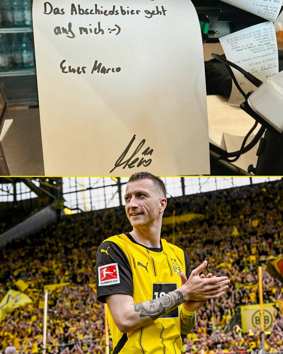 "Thank you for everything. The farewell beer is on me. Your Marco."🍻

A man of the people. Black and Yellow through and through. 🖤💛