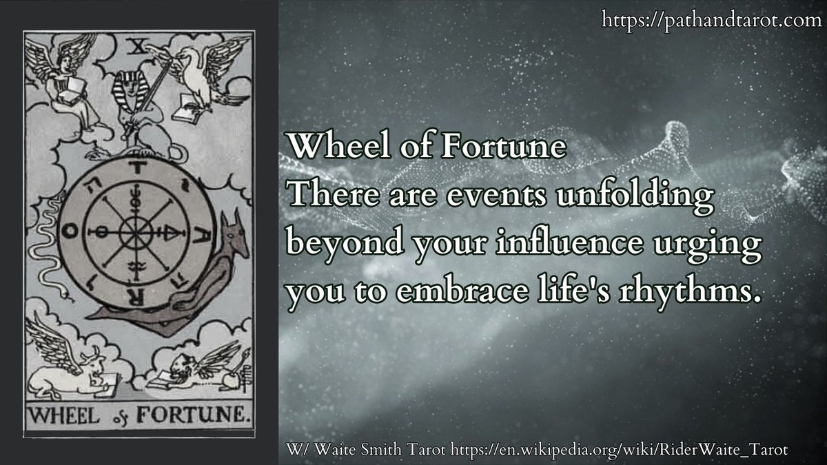 There are events unfolding beyond your influence urging you to embrace life's rhythms. #cartomancy #dailytarot #tarotreader #tarotcards #pathandtarot #waitesmith