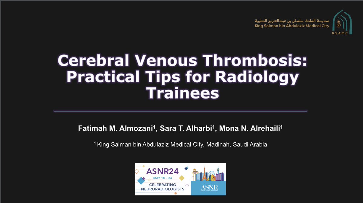DrSaraTM's tweet photo. Pleased to participate in #ASNR24
Please check out our educational exhibits!  

@TheASNR https://t.co/geBy9I5yT1