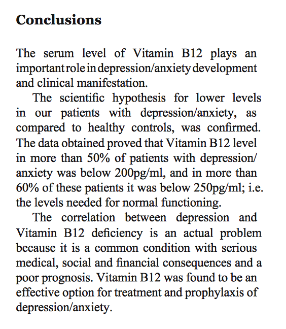 Vitamin B12 for treatment of depression/anxiety academia.edu/50089231/Corre…