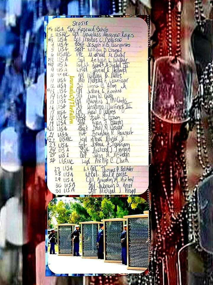 Patriots let us Honor the Fallen that gave their all on this day May 18th during the GWOT. 
May they all Rest in Peace!
SemperFidelis,
ECasas
#V1P46
#JOTF4070
#neverforgotten7049 #USA  #USMC  #DocBaum 
#GWOTSevenThousandFortyNine #JournalsOfTheFallenGWOT37900