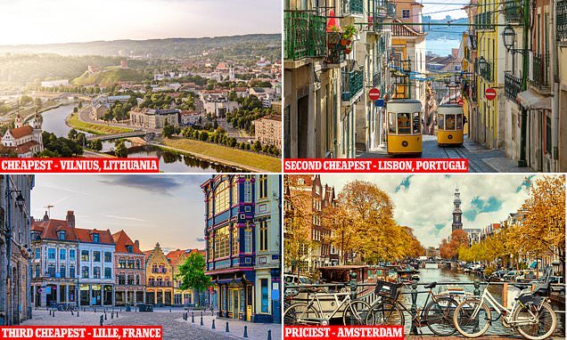 The Lithuanian capital Vilnius is the European city where the UK £ will stretch the furthest in 2024. The ranking was done by the Post Office Travel Money's City Costs Barometer using costs, meals, drinks, attractions, etc. Guess where we’re booked for a week at half term. 😂