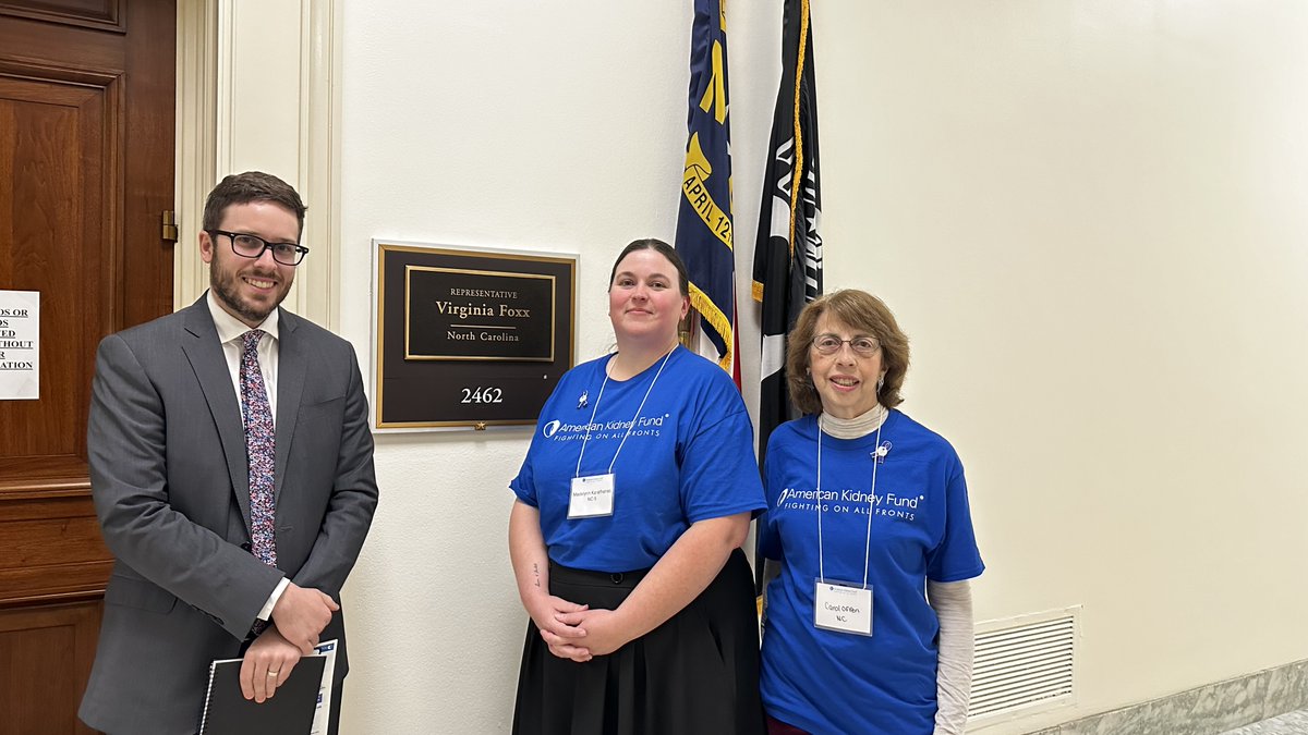 Thanks to Bryan McVae in Rep. Virginia Fox's legislative office for taking time to meet with us this week to talk about protecting #livingdonors and helping #kidney patients. @AKF_Advocacy #2024KidneyActionSummit #KidneyAction