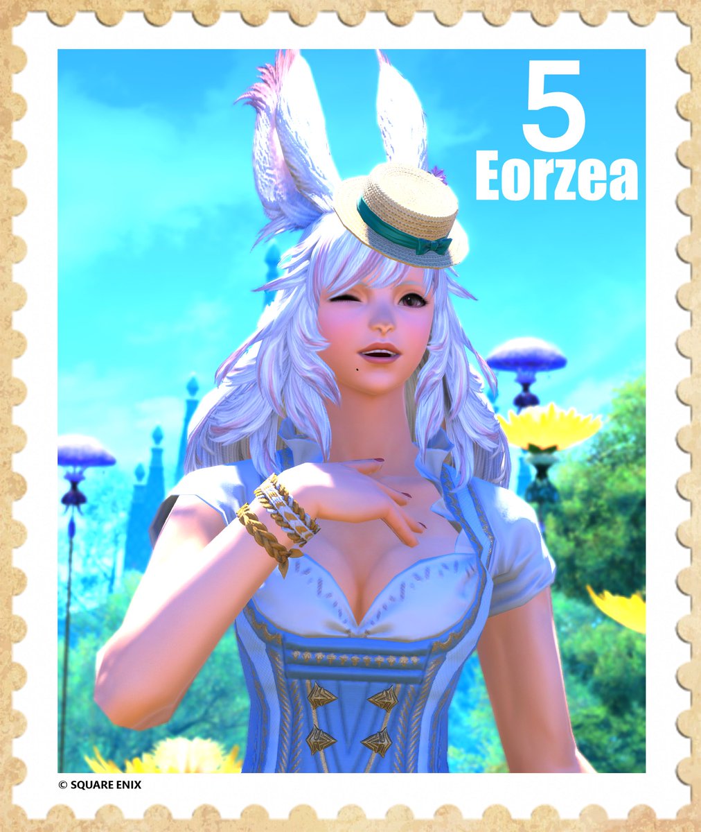 「今日も快晴」

#FF14  #おはウサ #切手風SS 
© SQUARE ENIX