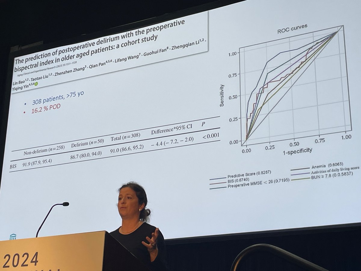 Sue Vacas from <a href="/MGHanesthesia/">Mass General Anesthesia</a>  giving a great talk on delirium <a href="/iars360/">IARS360</a> #iars2024
