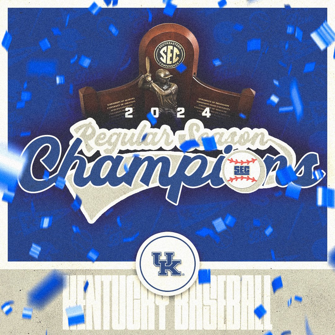 2024 #SECBSB Regular Season Co-Champions

😺 <a href="/UKBaseball/">Kentucky Baseball</a>
