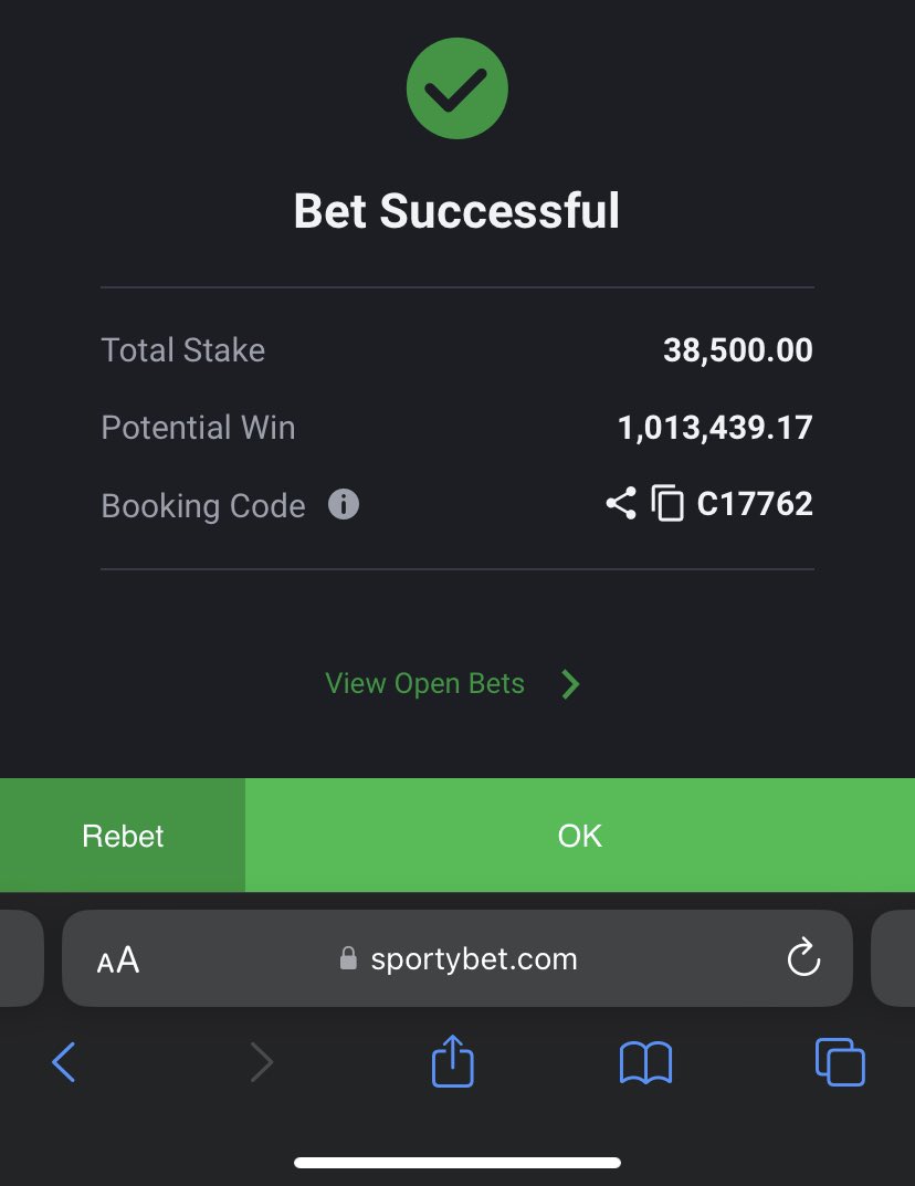 Oya drop your sportybet ID if you dont have funds to play this midnight game. 

I want us to win this together.