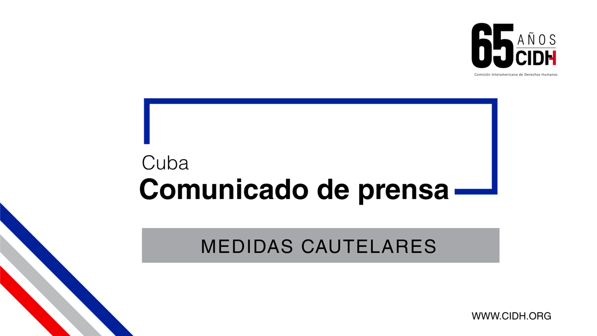 #CIDH otorga #MedidasCautelares a D.M.P., defensor de #DerechosHumanos en #Cuba. 👉🏾 bit.ly/3V3IkpT