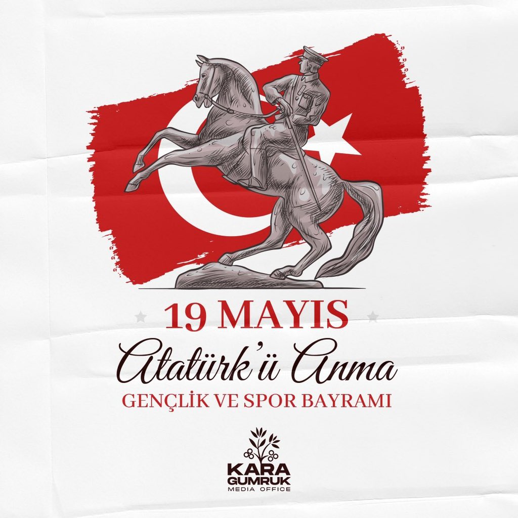 19 Mayıs Atatürk’ü Anma, Gençlik ve Spor Bayramımız kutlu olsun 🇹🇷