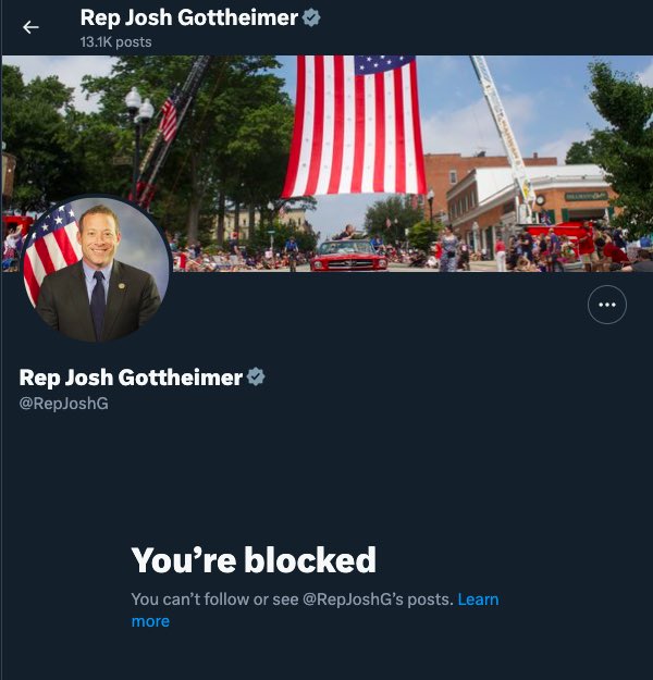 @Josh4Jersey Josh Gottheimer has received >$1.69 MILLION from AIPAC and their allies. He illegally blocked us on his official government account when we called out his corruption: