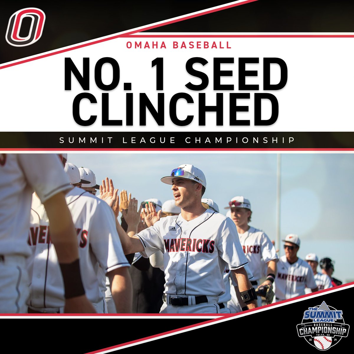 𝐘𝐨𝐮𝐫 𝐍𝐨. 𝟏 𝐒𝐞𝐞𝐝 𝐎𝐦𝐚𝐡𝐚 𝐌𝐚𝐯𝐞𝐫𝐢𝐜𝐤𝐬

With the best record in the conference among postseason eligible teams, the Mavericks have officially clinched the No. 1 seed heading into the Summit League Championship🏆

#OmahaBSB