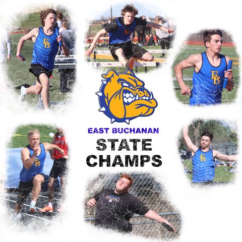 Mission complete.

The East Buchanan Bulldogs are the Missouri Class 2 State Track and Field Champions!
