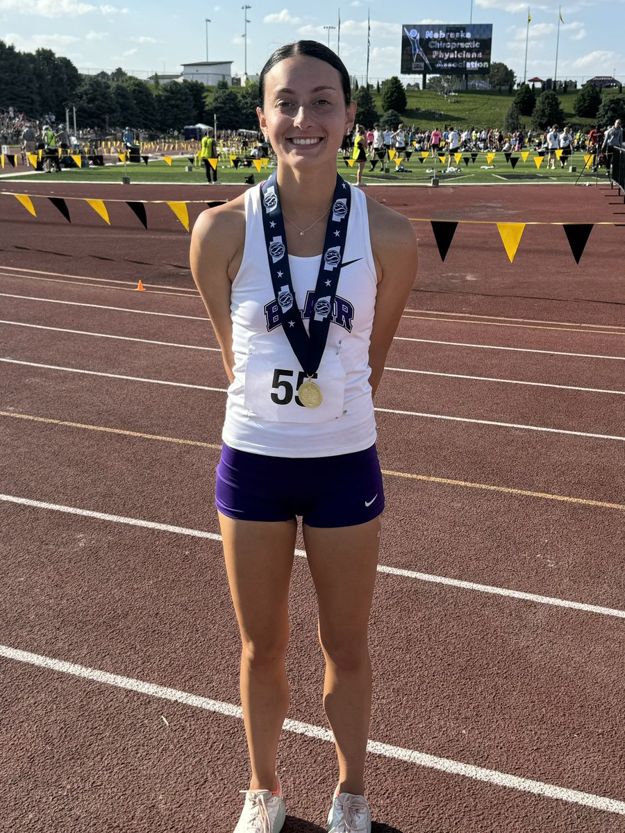 She is the 2024 All-Class GOLD MEDAL CHAMPION in the 1600 Meter Run!!

The BEST in all Nebraska!!

Congrats Reece - that’s Big Time!!

#BlairBears @BHSBlair @EntPubSports