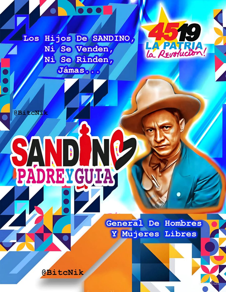 🇳🇮❤🖤 Mayo Viva SANDINO Aquí Hay Un Sol Que No Declina, Siempre Más Allá... #Nicaragua #SANDINOPADREYGUÍA #4519LaPatriaLaRevolución #SoberaníaYDignidadNacional #TropaSandinista