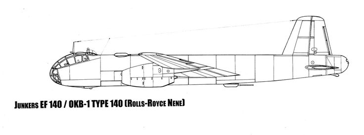 #letadlodne 140
Letadlo neslo označení pouze '140' - naprosto dokonalé ke 140. dni roku. Ve skutečnosti Sověti pouze realizovali jeden z projektů proudového bombardéru Ju 287. Letoun se vyznačoval křídlem s negativním šípem a létal s motory Rolls Royce.