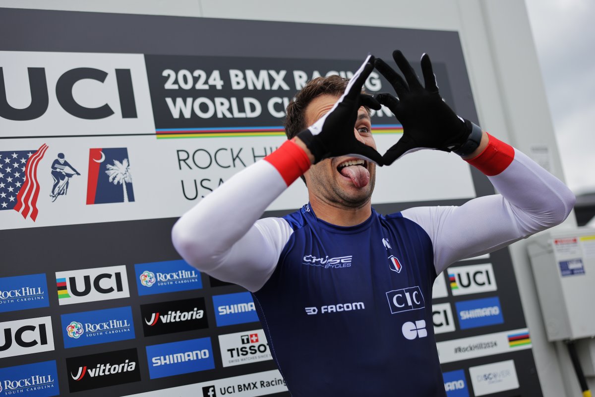 🌈 UCI MEN ELITE WORLD CHAMPION 🌈 Joris Daudet 🇫🇷 takes his THIRD world title 👏 #RockHill2024 #BMXRacing