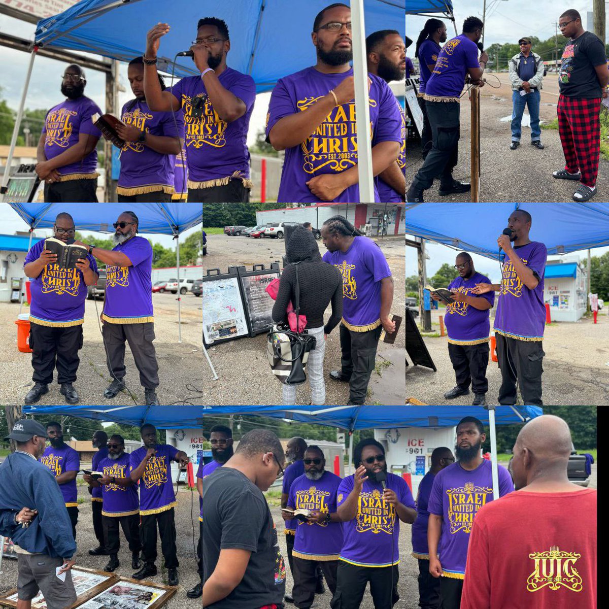 IUICMEMPHIS's tweet photo. The work continues as the prophets blazed the corner of Elvis Presley Blvd. and Norris Rd. on day 18 of 60 days of camp, compelling our people to repent and turn from their wicked ways.
#IUIC #IUICMemphis #Memphis #ElvisPresleyBlvd #Sabbath #60DaysofCamp #CampLife #Day18 https://t.co/tVRPxtOAAP