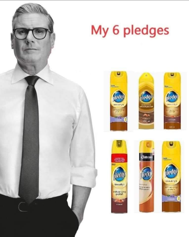 Politics of the 21st century. A pledge is not worth the turd it's sprayed on...