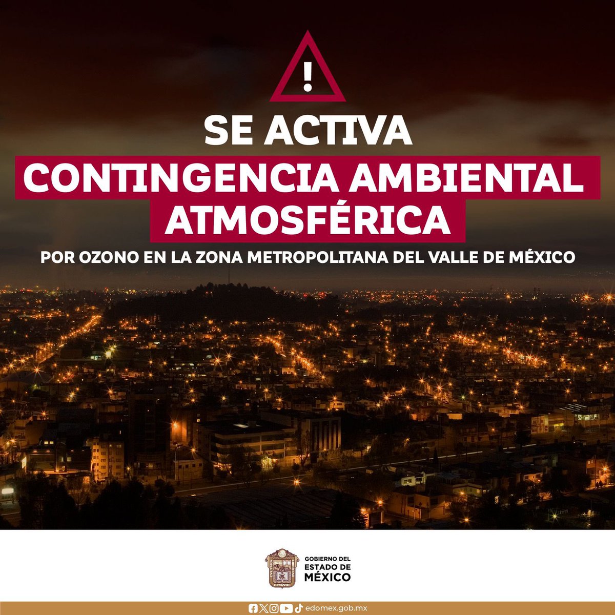 Toma tus precauciones! Se activa Contingencia Ambiental Atmosférica en la Zona Metropolitana del Valle de México. Protege tu salud e infórmate a través de fuentes oficiales.