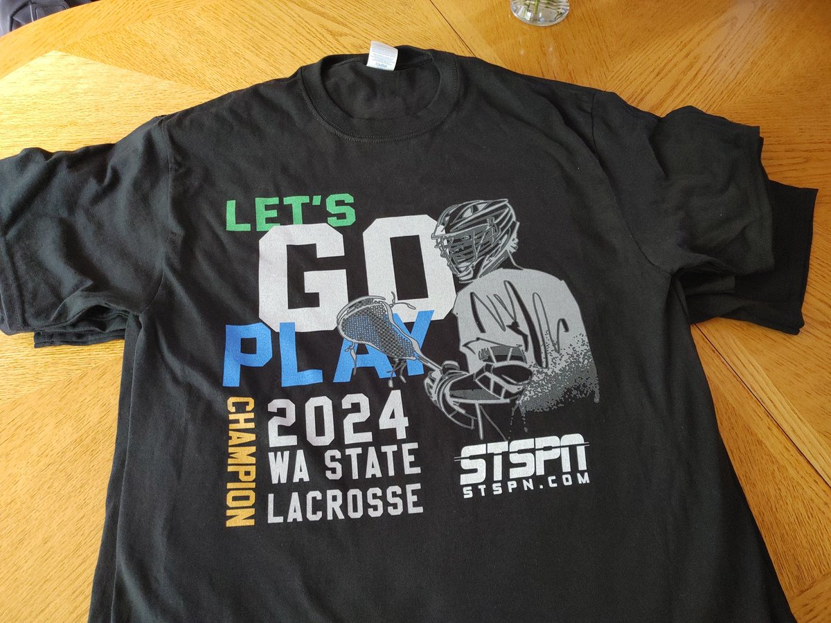 'Player of the Game' T-shirt for next weekend's State Championship Lacrosse. Only on STSPN!