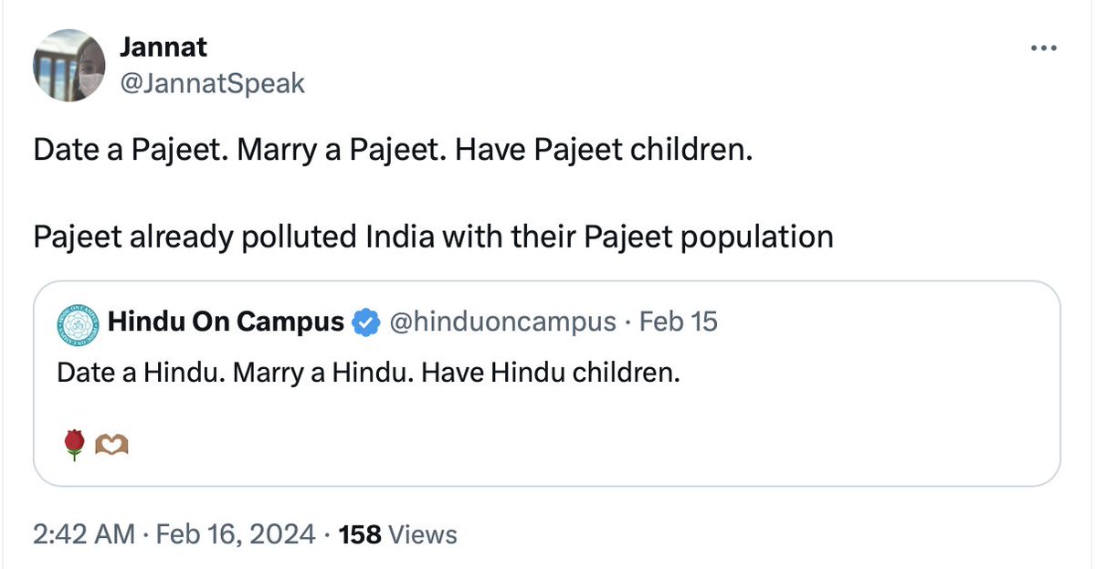 We've nothing to do with Pakistanis, Turks or Krgyz. Don't drag Hindus into your mess. Pakis love to call Indians 'pajeet' along with White supremacists, dream of Gazwa-e-Hind and slaughter of Hindus. GTFO and stop using India's name to get more attention. We've ain't the same!