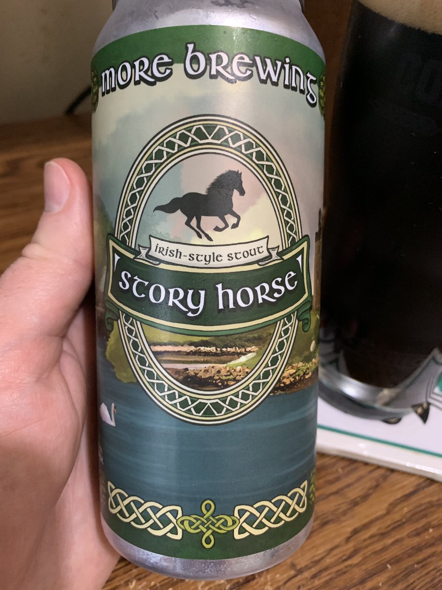 Continuing #stouturday with @MoreBrewing Story Horse Irish Style Stout #craftbeer #stoutseason @Kubrickx @impopsy @WaltonTiger @WayneSundby @ErmiyasDESTA @boeskool @BenschopElroy @museonbooze @LordOfGrudges @ASFreed @PaulOBrien10 @CorkBeer @j_k357 @mjpm67 @decoreape7 @cb_phil