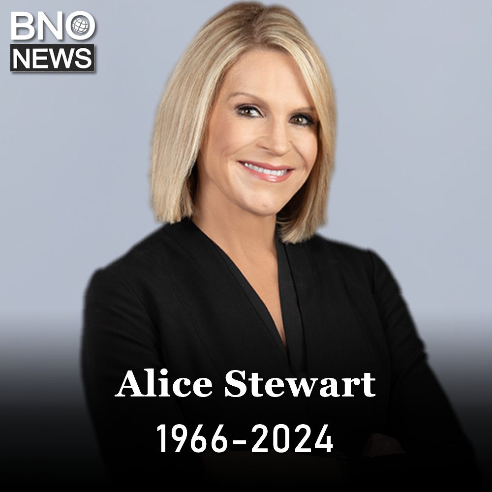 🚨Update: CNN political commentator Alice Stewart has died suddenly due to a heart attack. Police found her body outdoors early this morning. Officers currently believe a “medical emergency” occurred. She was fully vaccinated!!