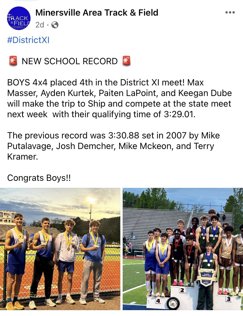 Proud of my team! 🔵⚪️

facebook.com/share/p/47edAH…

#triptoship #statequalifier #sophmorerunner