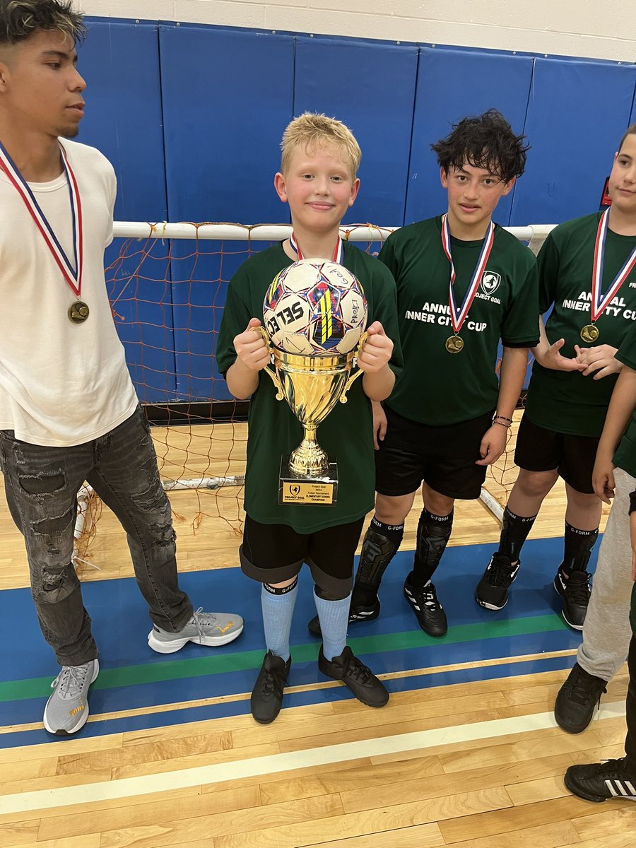 Photos from our 3rd Annual Inner City Project GOAL Tournament sponsored by @wegotsoccer . The weather pushed us inside so many thanks to all the teams participating and @calcutt_middleschool and their Principal for allowing us to use the gymnasium because of the rain!