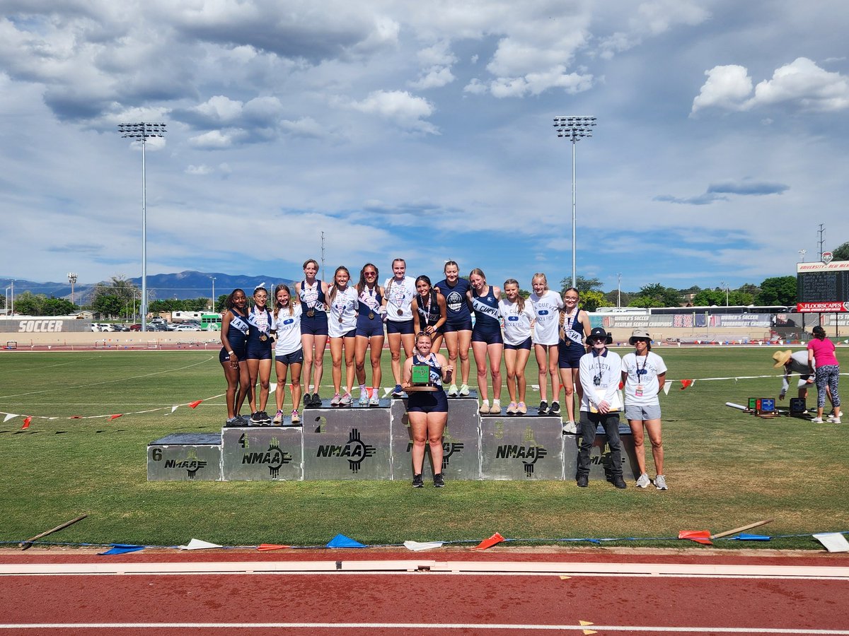 LCAthletics (@cueva_athletics) on Twitter photo Big congratulations to our Lady Bears Track & Field team on their 3rd place finish at state! We're all very proud of you. Go Bears
<a href="/LCHS_Hubbell/">Brian Hubbell</a> @LCHS_Keilbarth <a href="/LCHS_MTapia/">Melanie Tapia</a> <a href="/PrincipalLCHS/">La Cueva High School</a> <a href="/lacuevasenate/">La Cueva Senate</a> Big congratulations to our Lady Bears Track & Field team on their 3rd place finish at state! We're all very proud of you. Go Bears
<a href="/LCHS_Hubbell/">Brian Hubbell</a> @LCHS_Keilbarth <a href="/LCHS_MTapia/">Melanie Tapia</a> <a href="/PrincipalLCHS/">La Cueva High School</a> <a href="/lacuevasenate/">La Cueva Senate</a>