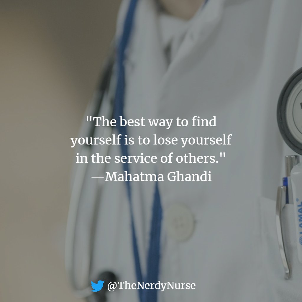 'The best way to find yourself is to lose yourself in the service of others.' —Mahatma Ghandi