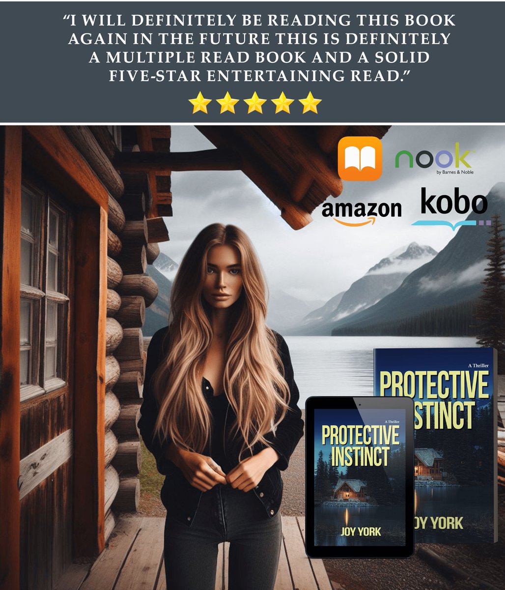 Protective Instinct: A Thriller Ebook on sale for #99cents til 6/16/2024. ⭐️ ⭐️⭐️⭐️⭐️ Review: “Author Joy York's novel Protective Instinct is a thrilling escape narrative blending suspense, crime, and intensive action.” #thriller #mystery #actionadventure