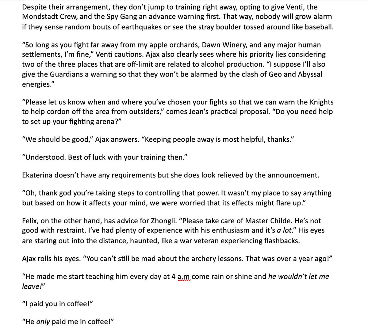 iambgtea's tweet image. You guys want a sneak peek of the next chapter of Spite? 8DDDDDD #bgteawrites #EOOS #genshinimpact #zhongli #tartaglia #fanfiction