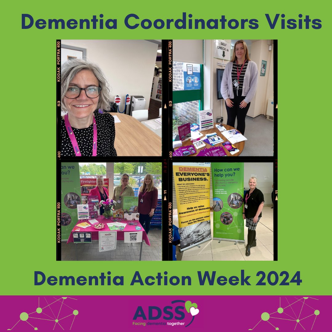 Here is a recap in photos of our Dementia Coordinators from their visits during #DementiaActionWeek. 

They did a great job of raising awareness of dementia and the work that we do. 

#alzdemsupportservices #kent #adssdaw2024 #dementiaactionweek #LivingWellWithDementia