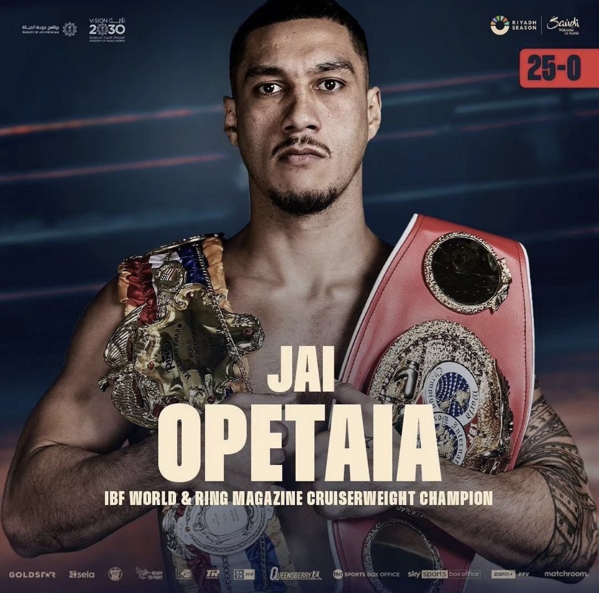 Congrats Jai Opetaia on your victory and becoming IBF Cruiserweight world Champion!🔥🫡