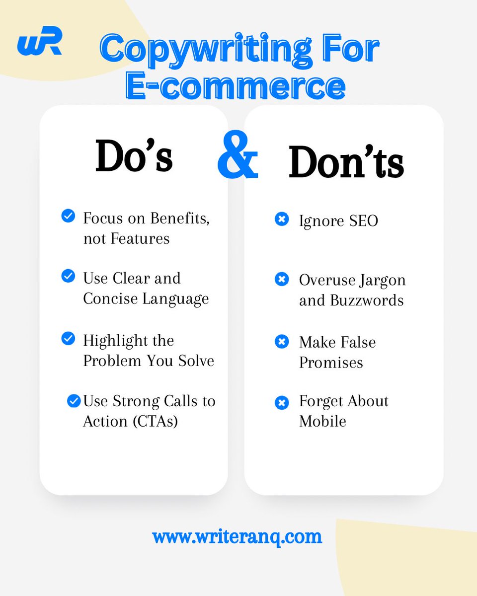 writeranq's tweet image. E-commerce Copywriting #copywritingtips #ecommercecopywriting