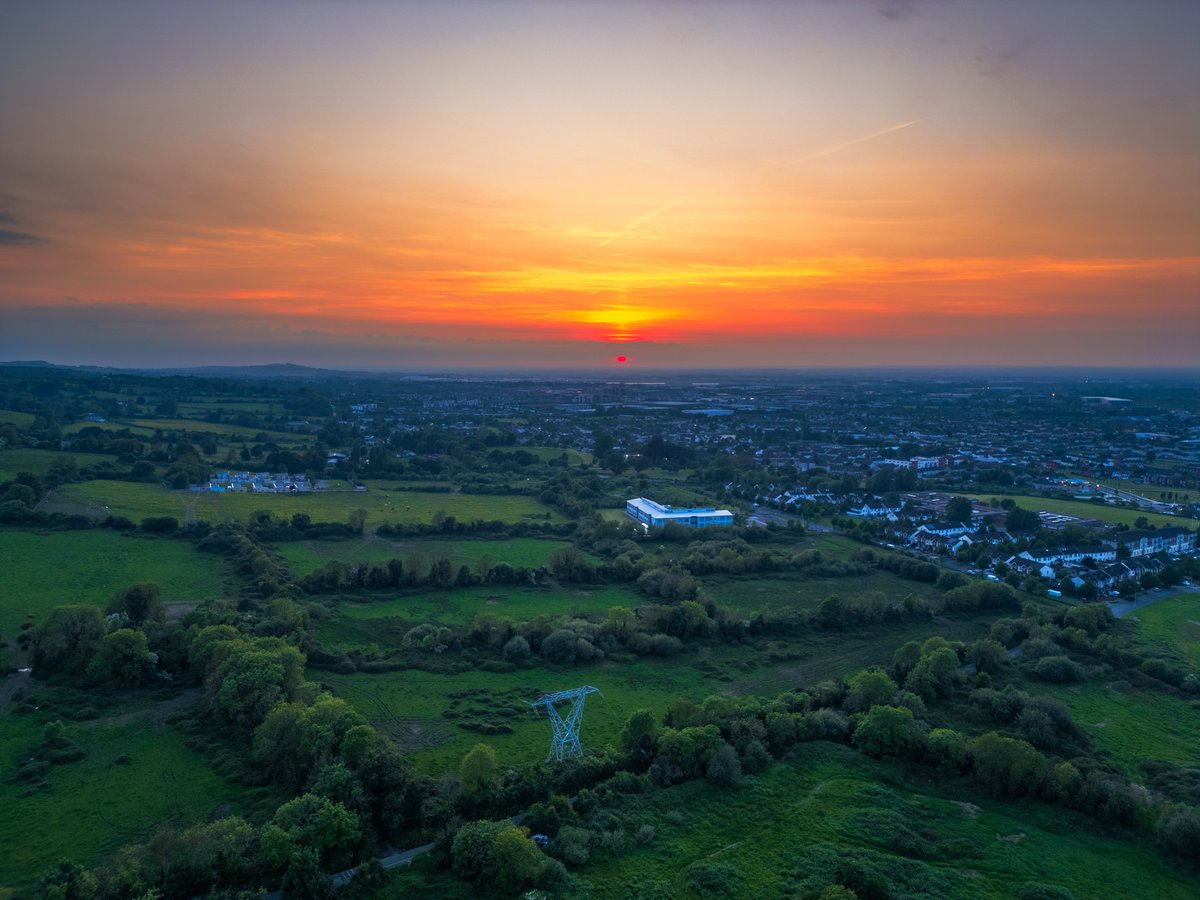 This evening's sunset in Dublin.