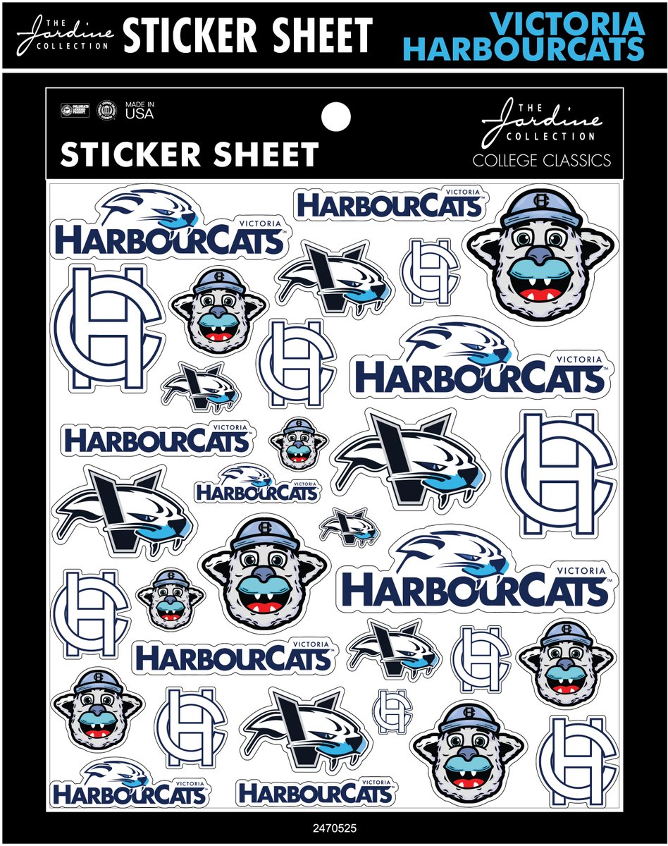 HarbourCats's tweet image. NEW! STICKER SHEETS! Over 30 stickers featuring our loveable mascot Harvey and our team logos in a range of sizes.  At the office now, at the park starting June 7 and on-line at:
…ia-harbourcats-official.myshopify.com/products/victo…
Get yours today!
#YourSummerLivesHere #YYJ #YYJHarbourCats #stickerart