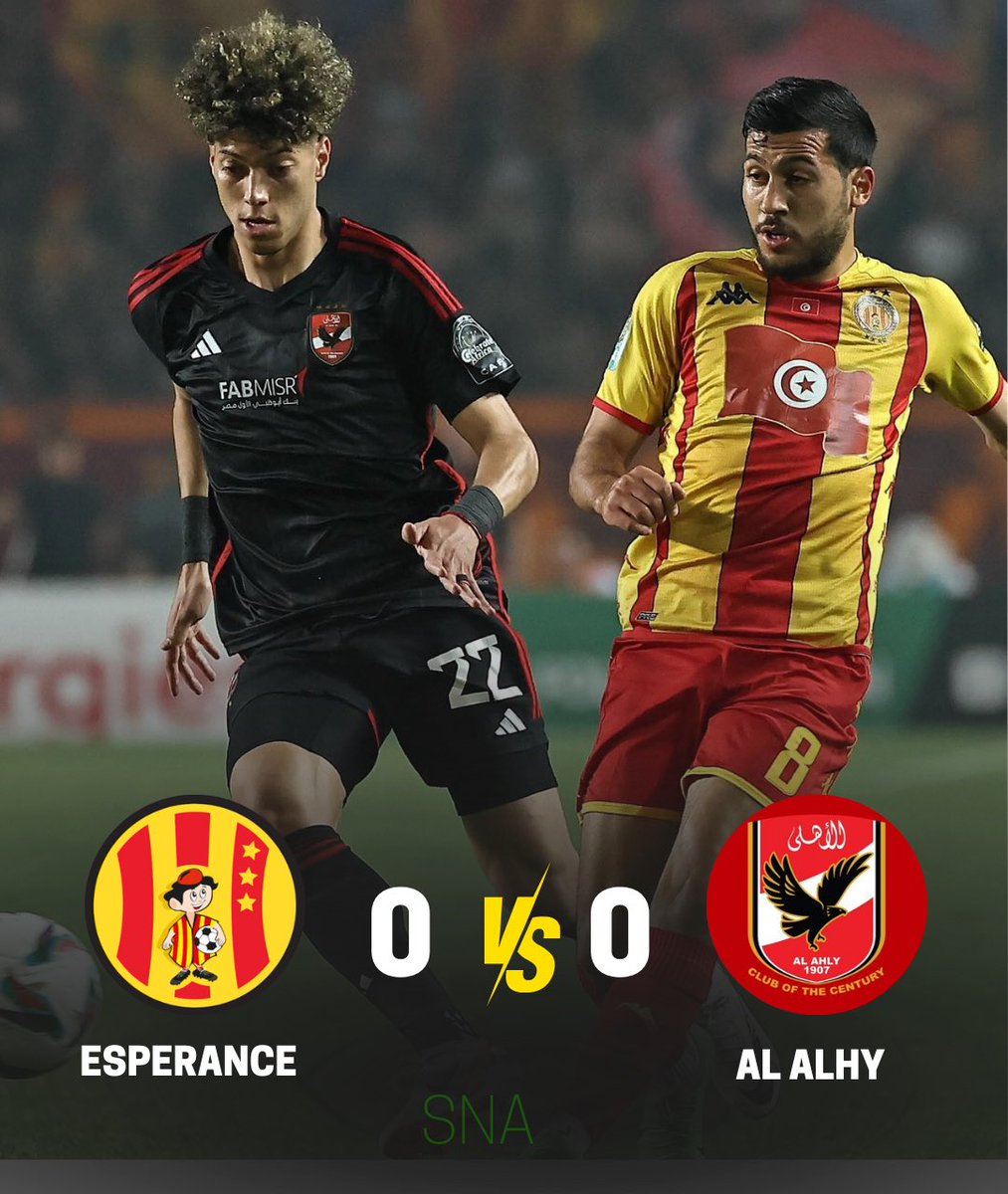 snewsafrica's tweet image. 🇹🇳🇪🇬Pas de vainqueur entre l’Espérance de Tunis et Al-Ahly dans cette finale aller de la Ligue des Champions

#SNA #ldccaf  #finale #espalhly