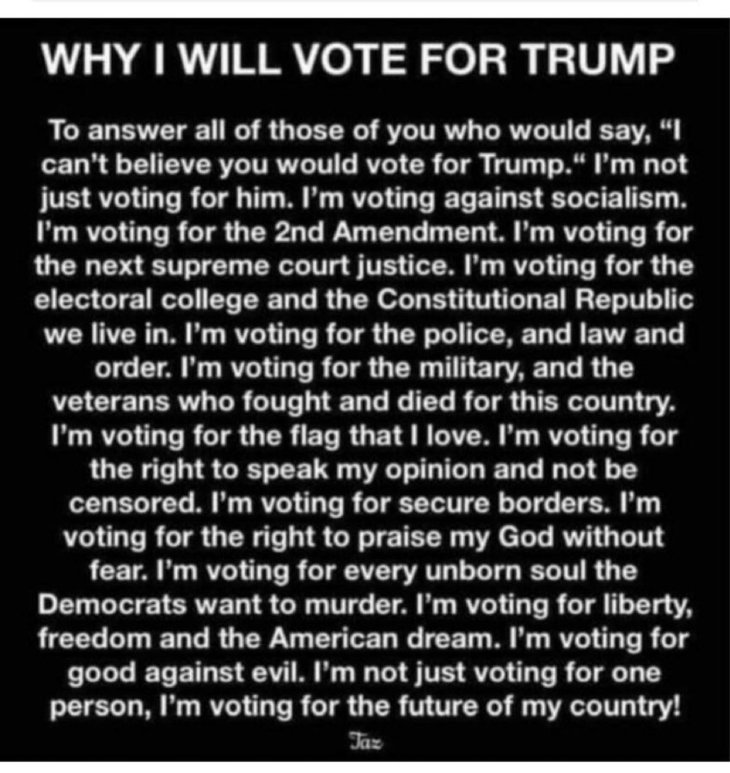 So many reasons why to vote for Trump and NOT for Biden!!
