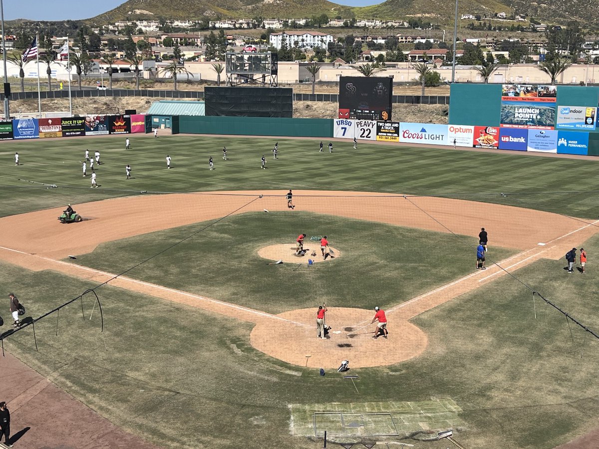 Field prep before St John Bosco vs Beckman … ⁦@CIFSS⁩ Division 3 championship game ⁦@ocvarsity⁩ ⁦@ocvarsityguy⁩